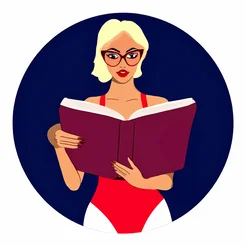 Free book club clipart of aerobics style readers